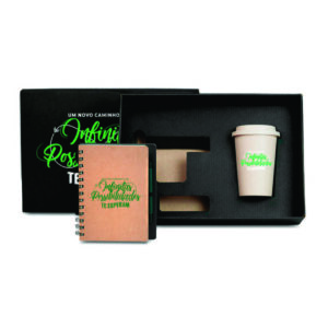 Conj. Caderno E Copo C/ Tampa – 2 Pçs